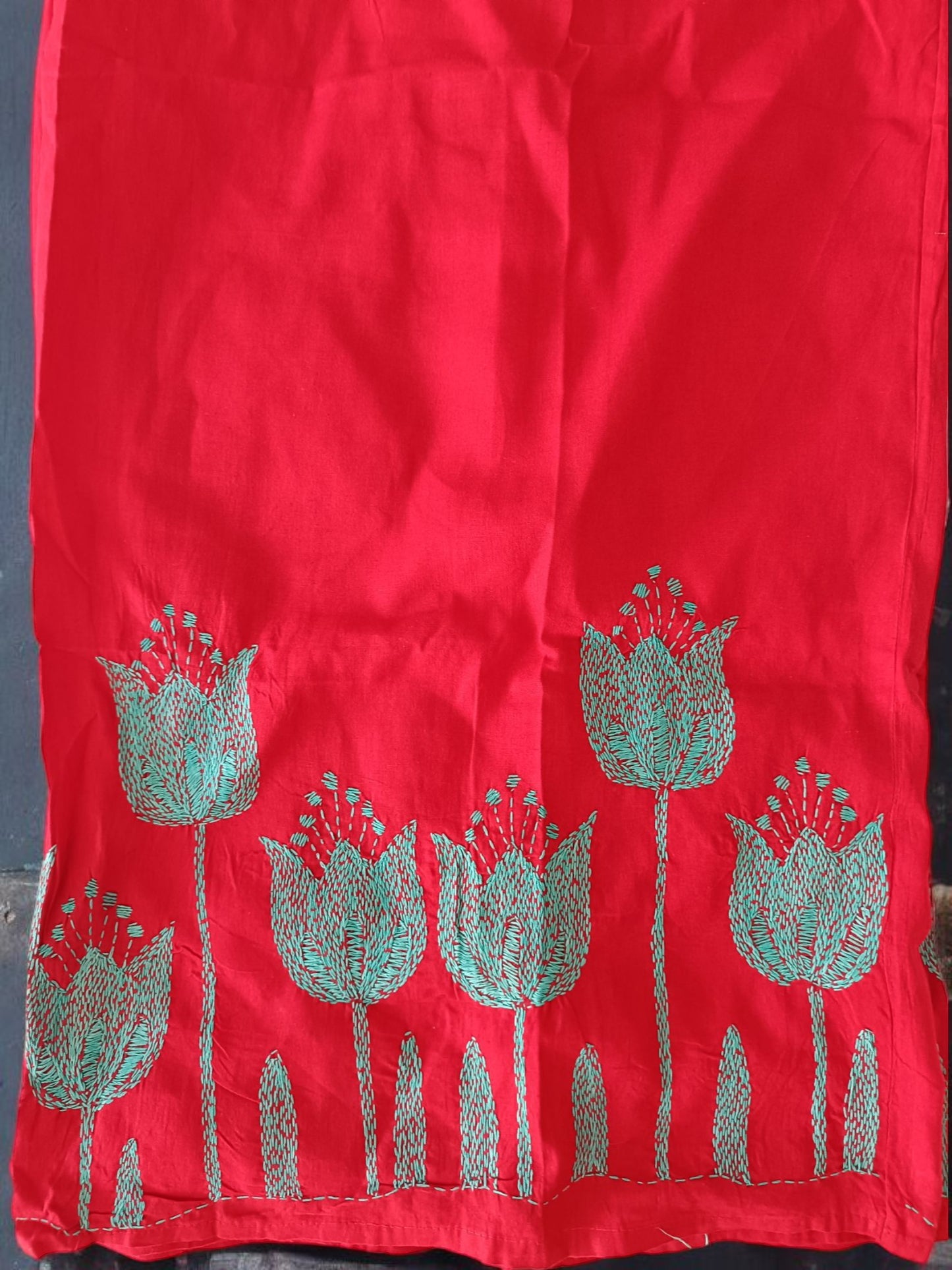 Pure Cotton Trendy Plazzos with Kantha Stitch