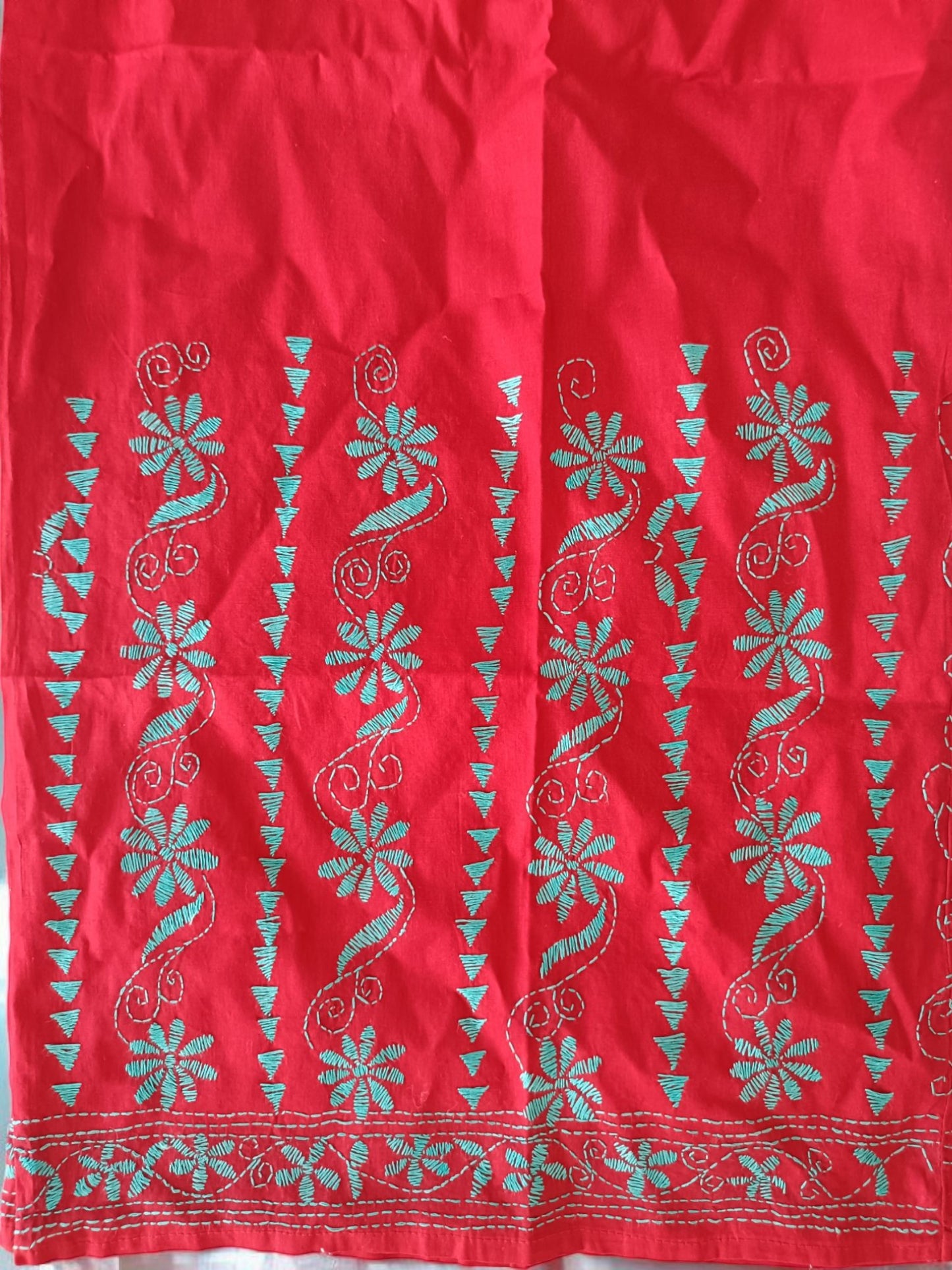 Pure Cotton Trendy Plazzos with Kantha Stitch