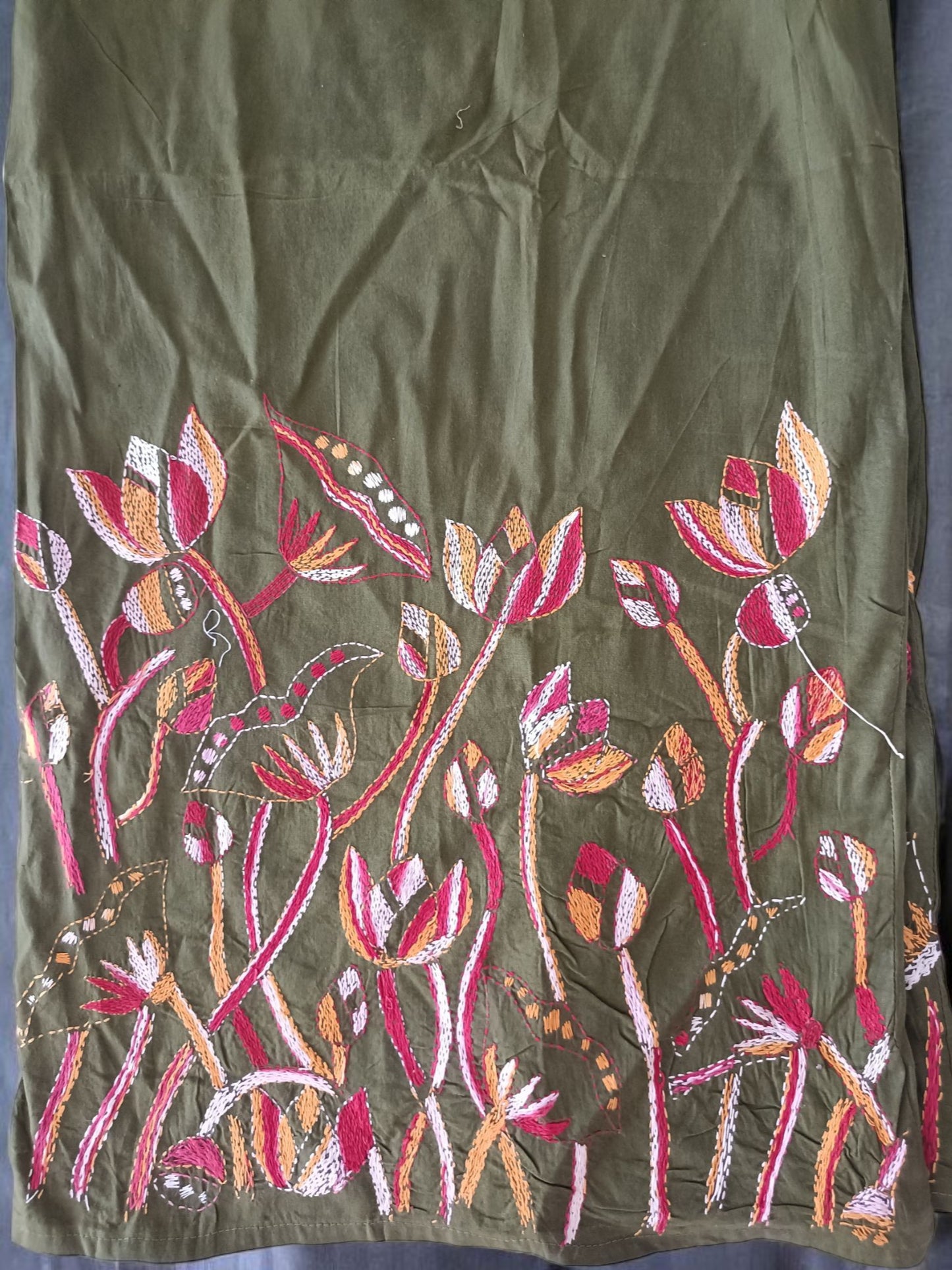 Pure Cotton Trendy Plazzos with Kantha Stitch