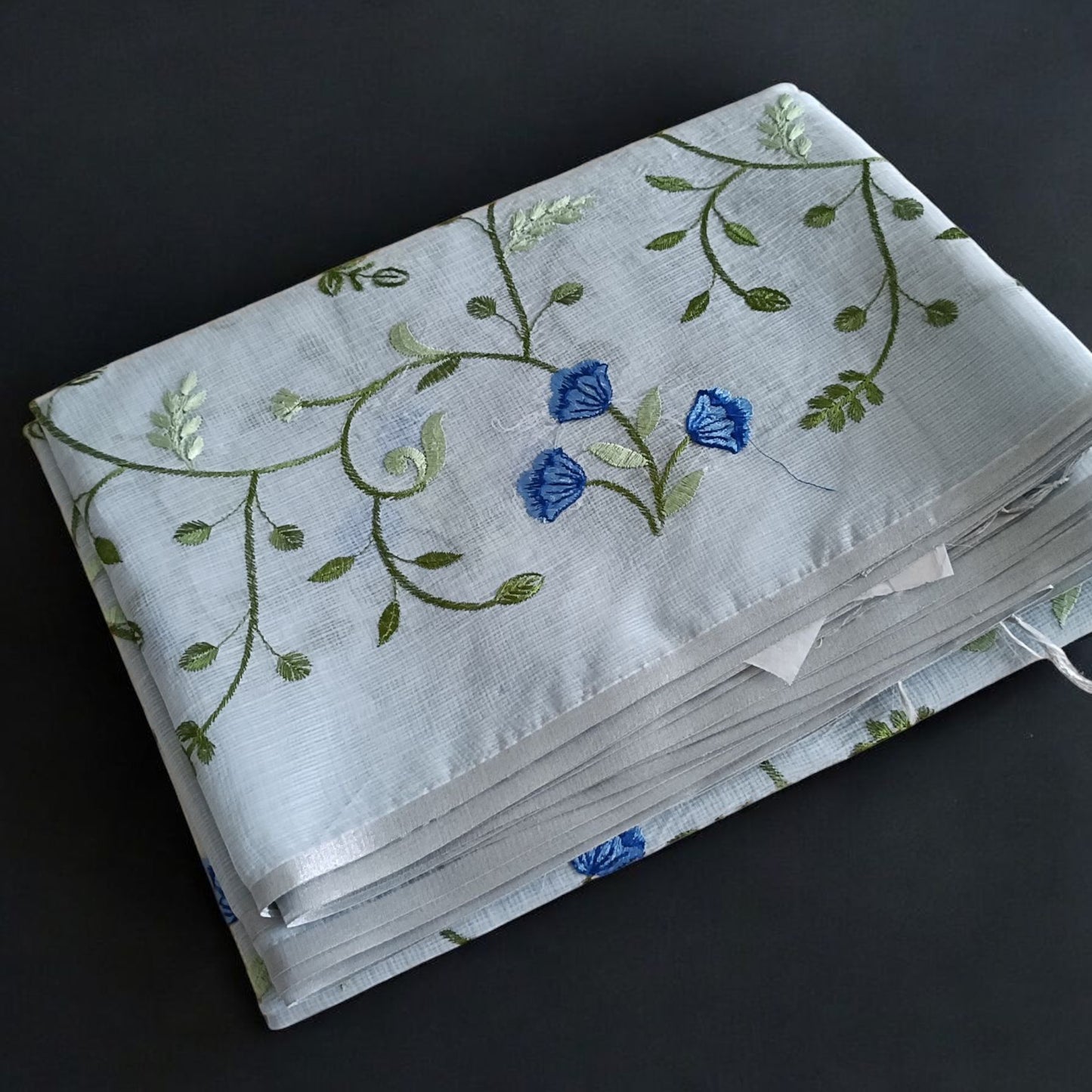 Kota Doria Embroidery Saree