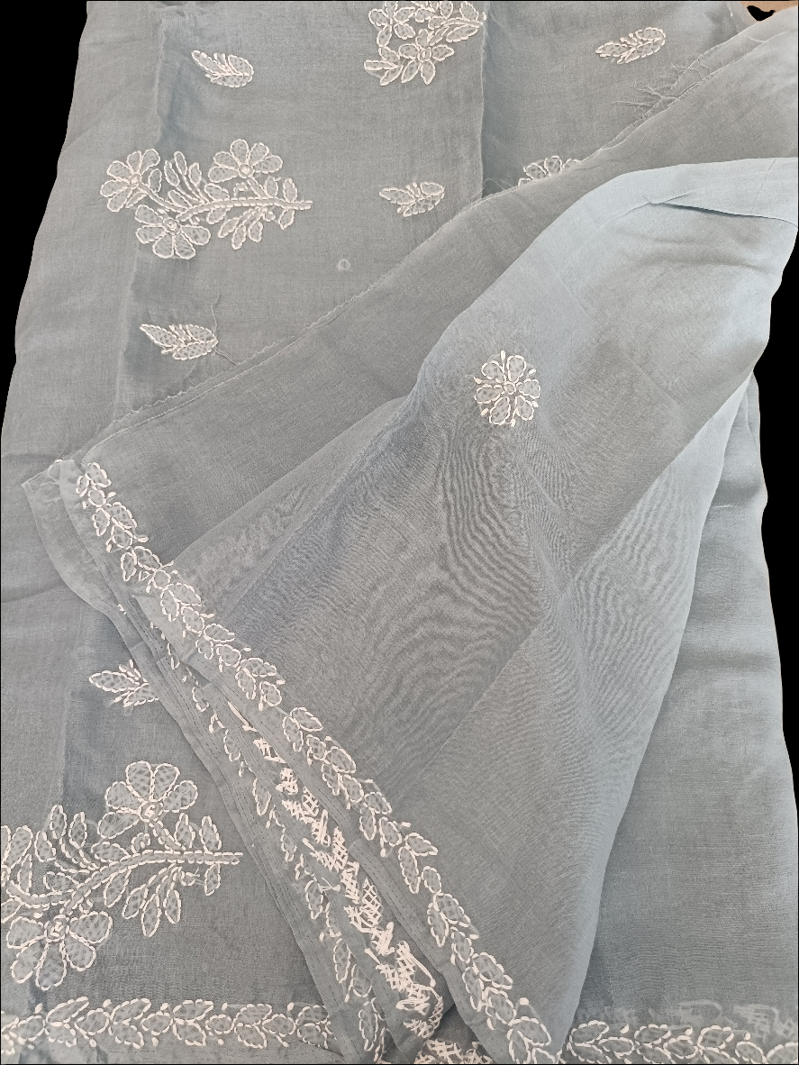 गंगा - Chikankari Cotton Saree