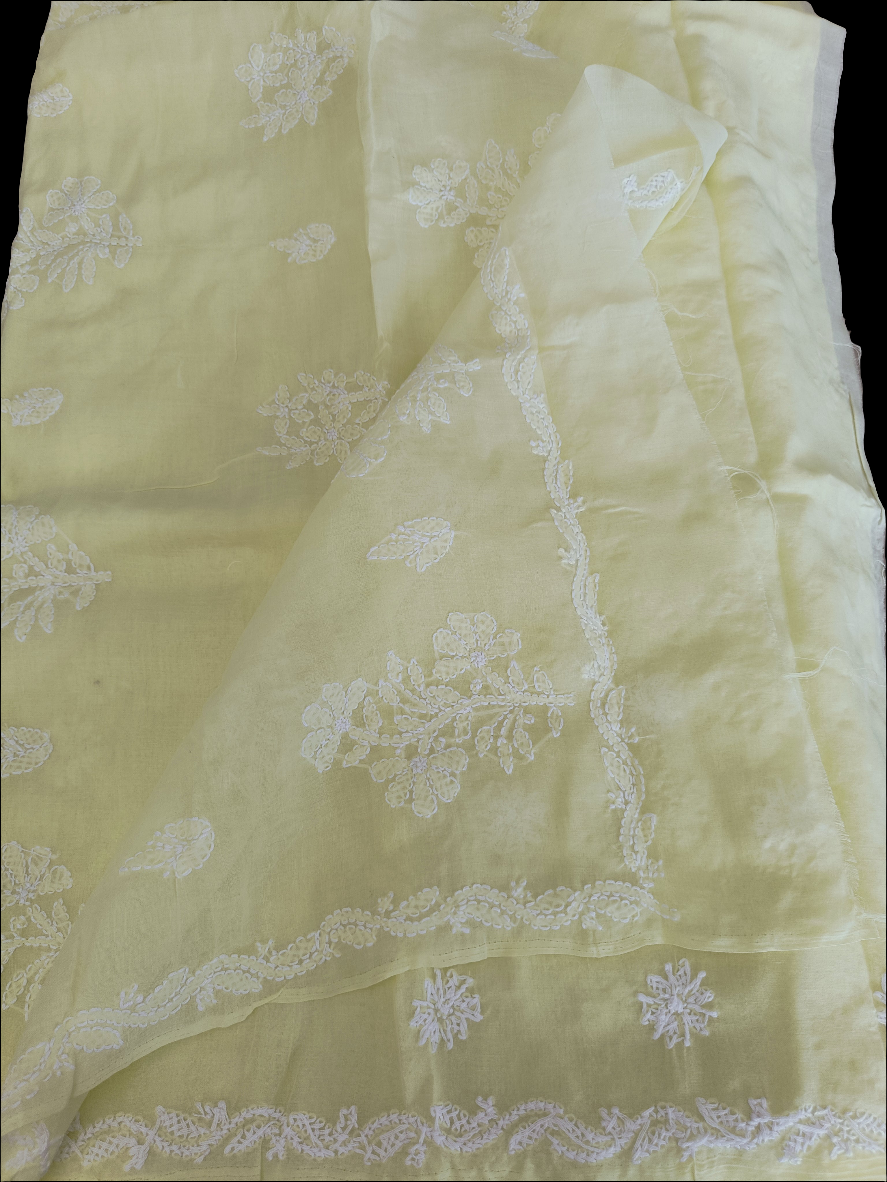 नर्मदा - Chikankari Cotton Saree