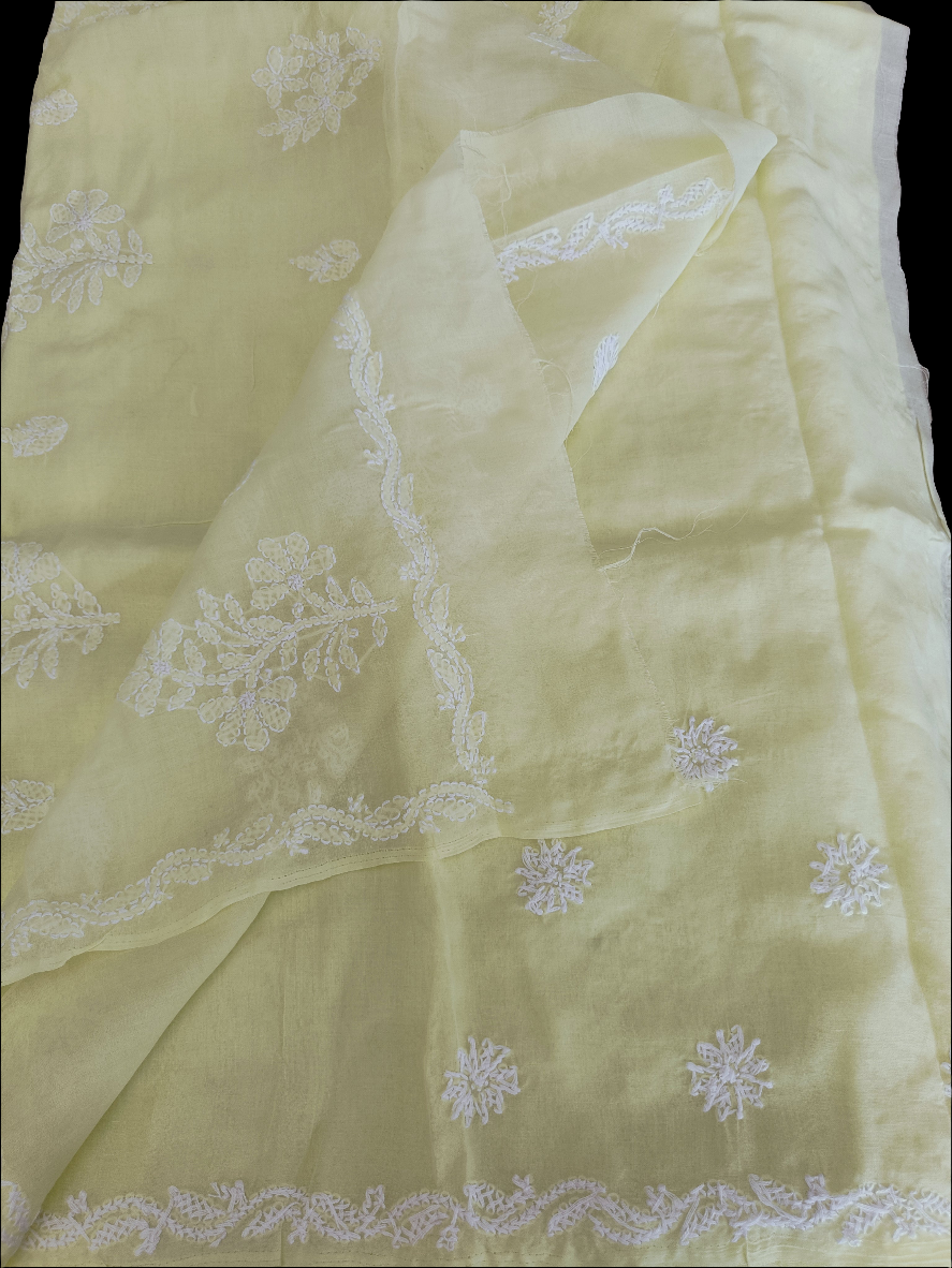 नर्मदा - Chikankari Cotton Saree