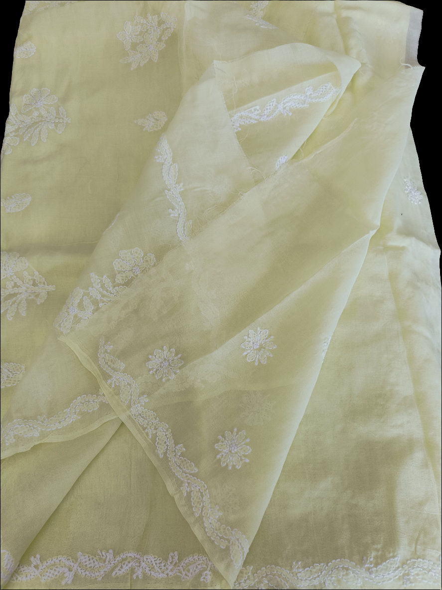 नर्मदा - Chikankari Cotton Saree
