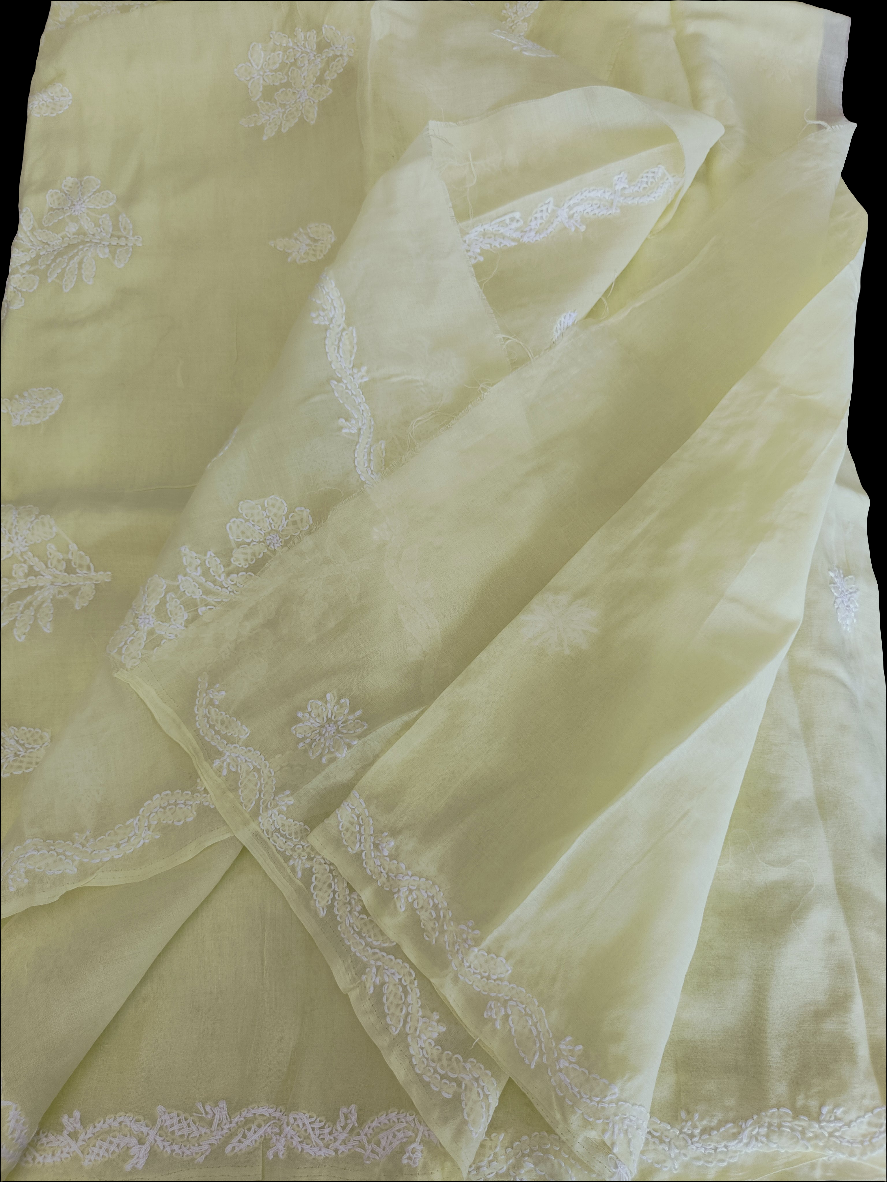 नर्मदा - Chikankari Cotton Saree