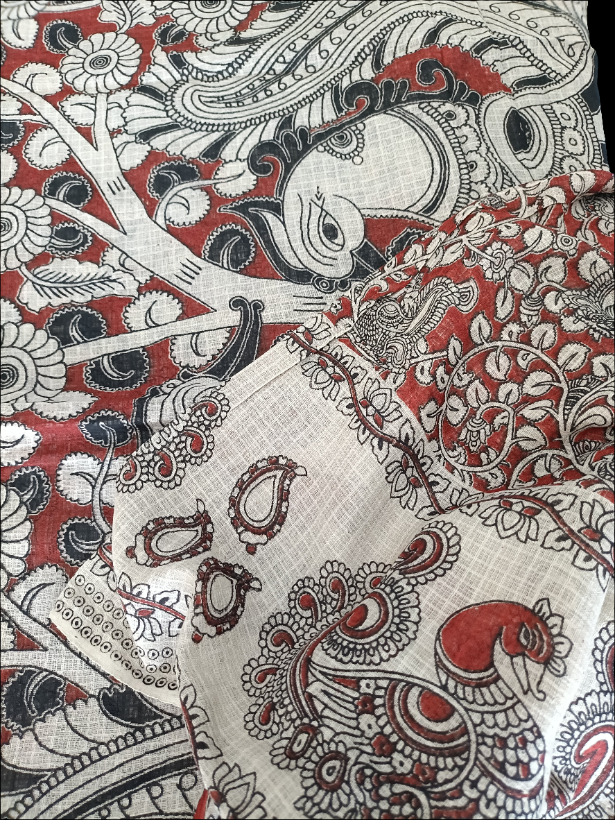 शिल्पिका - Pure Kota Handloom Cotton Handcrafted Kalamkari Saree
