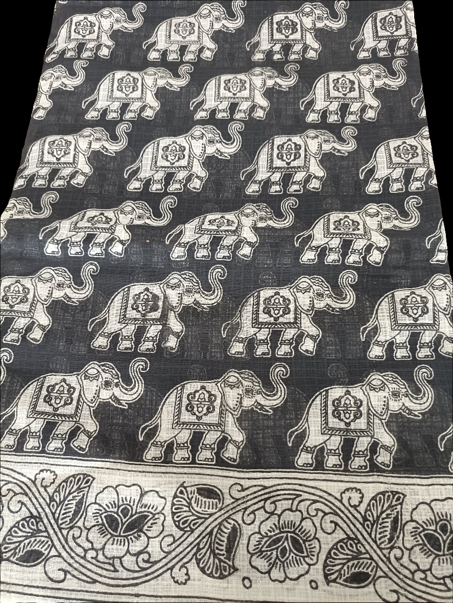 लोपामुद्रा - Pure Kota Handloom Cotton Handcrafted Kalamkari Saree
