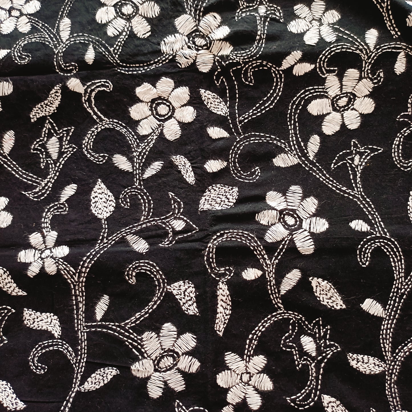 Kantha Stitch Cotton Blouse Fabric - Fabric | Tags: Kantha Cotton Textile