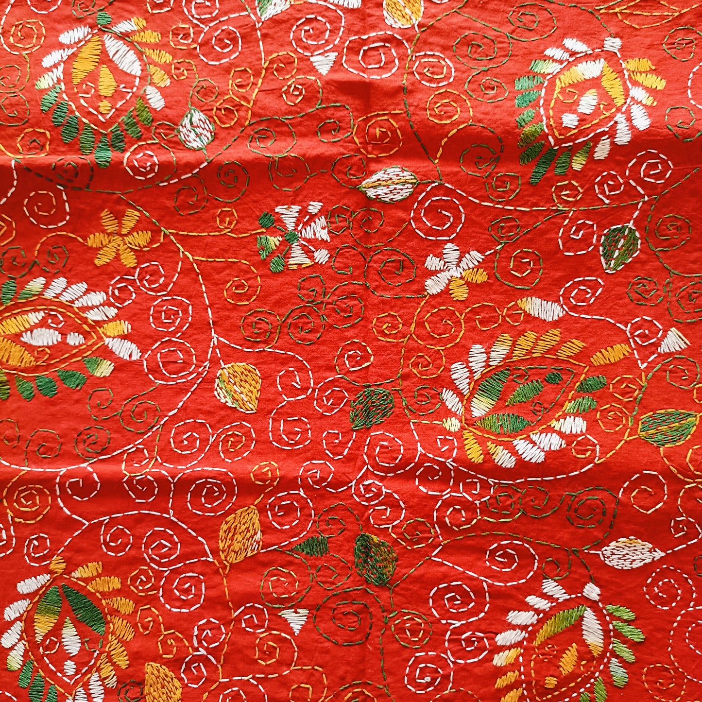 Kantha Stitch Cotton Blouse Fabric