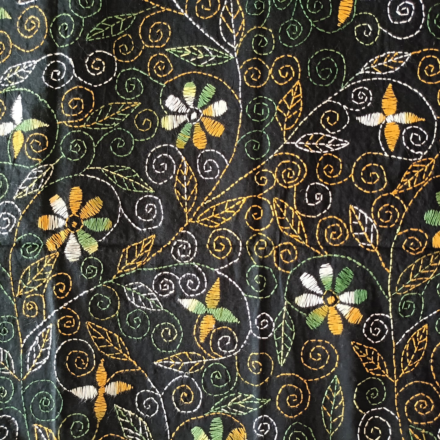 Kantha Stitch Cotton Blouse Fabric - Fabric | Tags: Kantha Cotton Textile