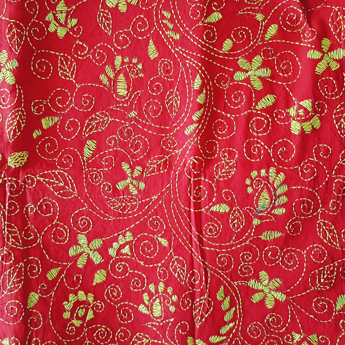 Kantha Stitch Cotton Blouse Fabric