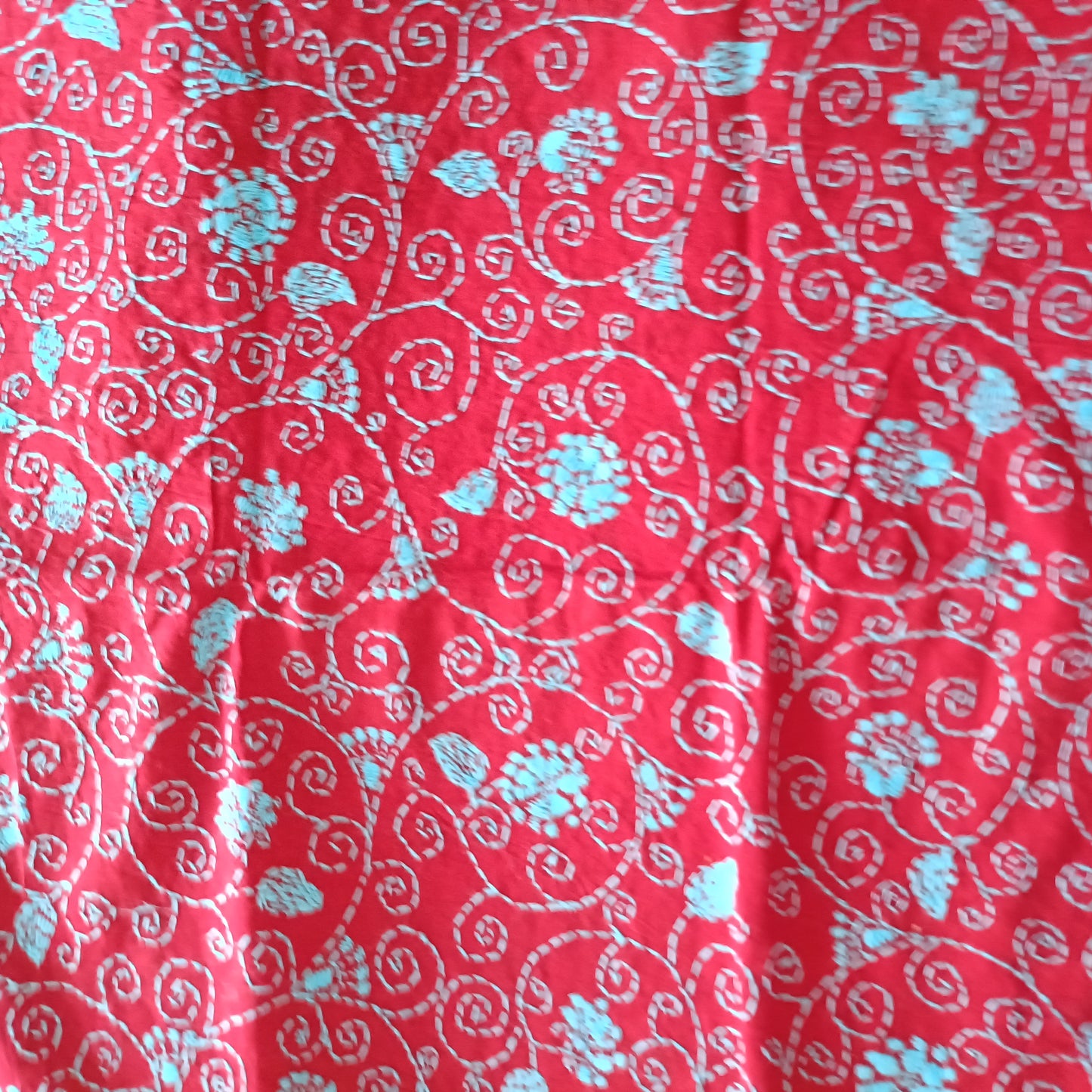 Kantha Stitch Cotton Blouse Fabric - Fabric | Tags: Kantha Cotton Textile