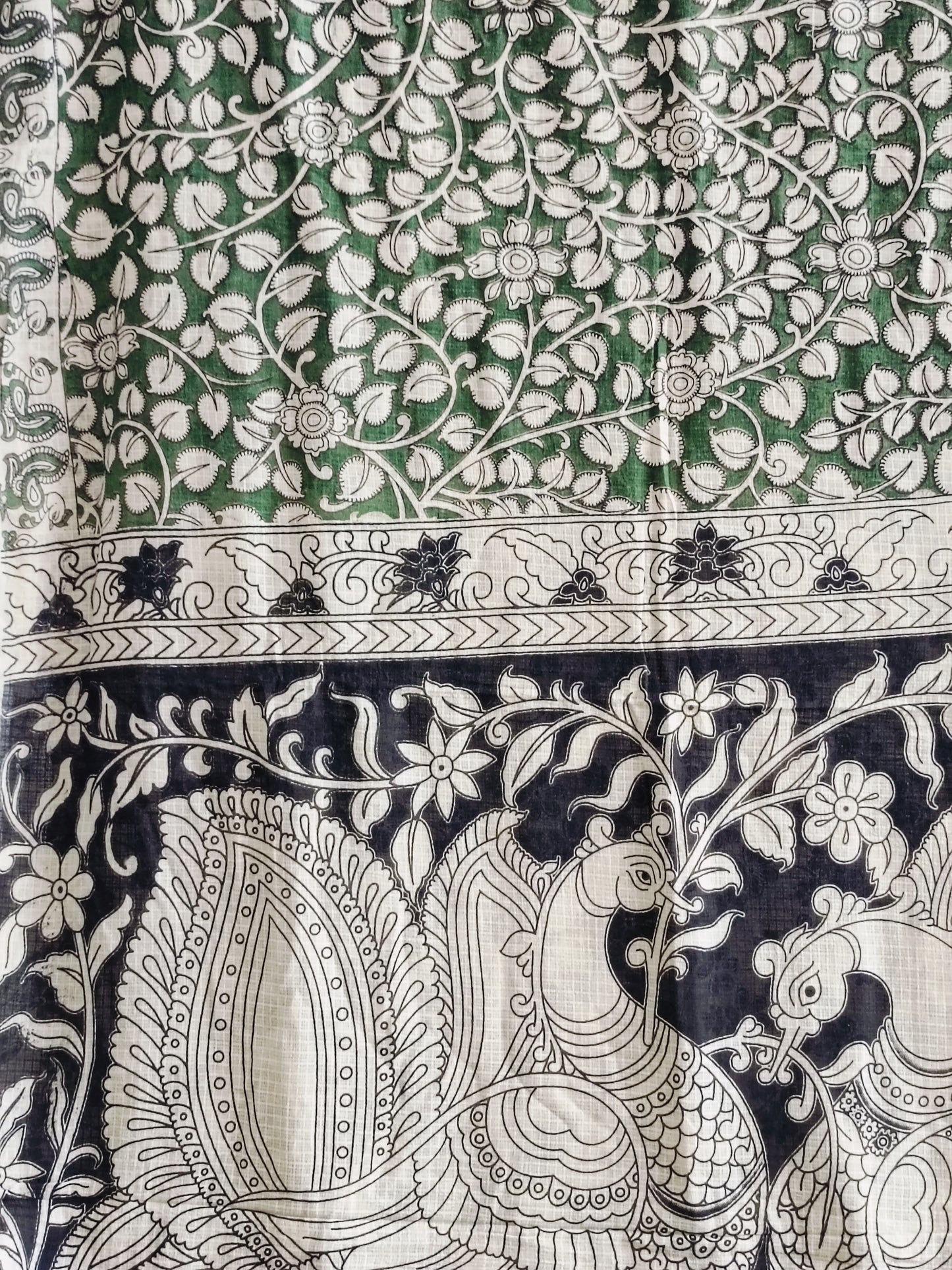 पार्वती - Pure Kota Handloom Cotton Handcrafted Kalamkari Saree