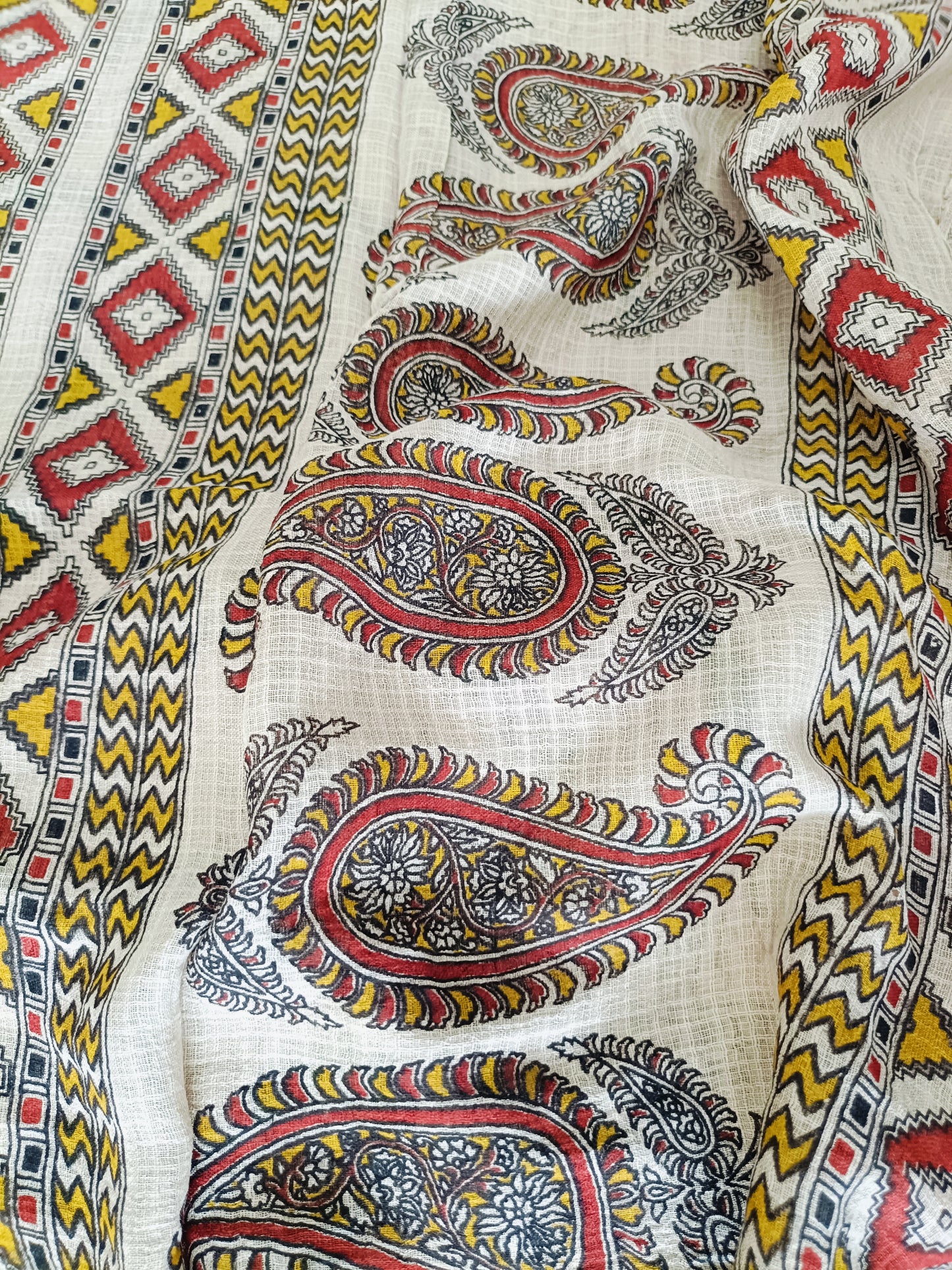 शाची - Pure Kota Handloom Cotton Handcrafted Kalamkari Saree