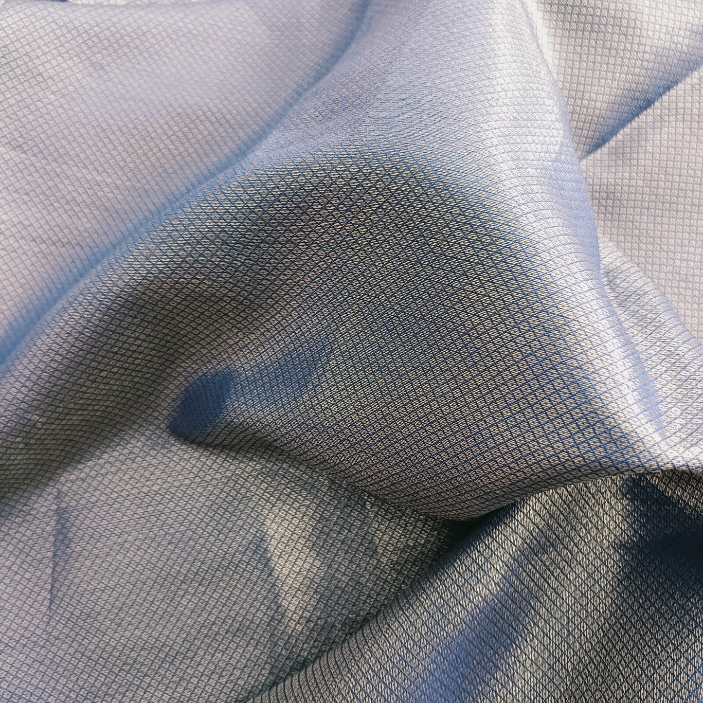 झिलमिलाता नील - Premium Electric Blue Brocade Fabric - Fabric | Tags: Silk