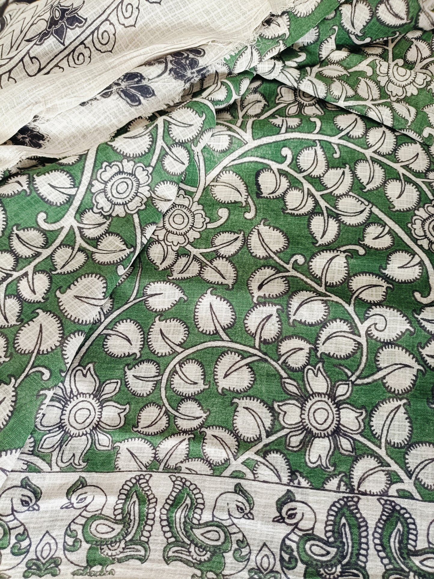 पार्वती - Pure Kota Handloom Cotton Handcrafted Kalamkari Saree