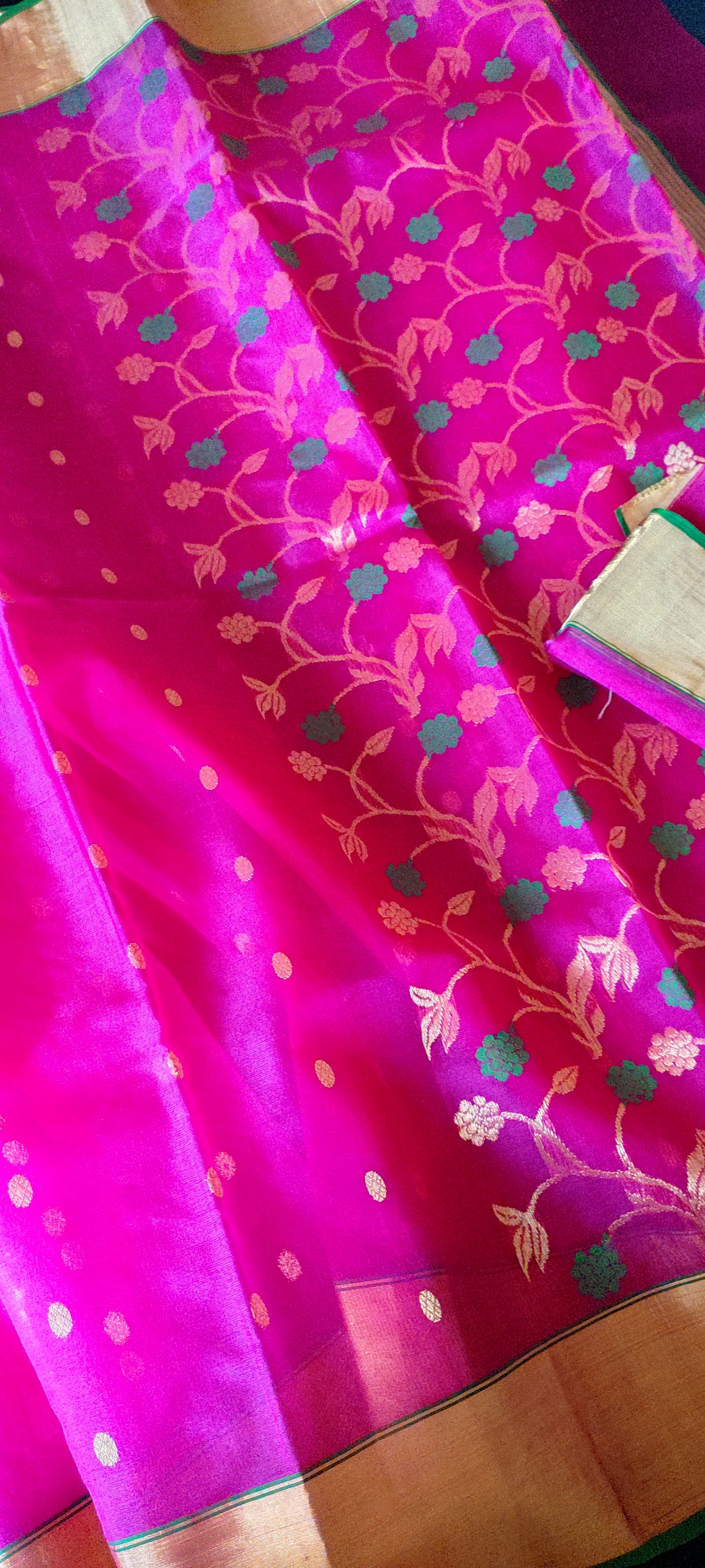 Pure Katan Chanderi Silk Saree