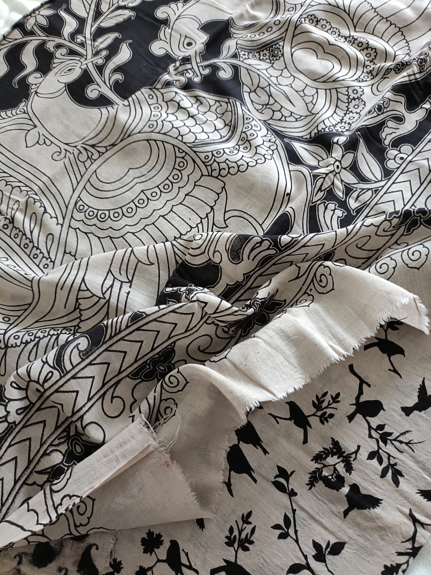 Handmade Kalamkari Mul Cotton Sarees