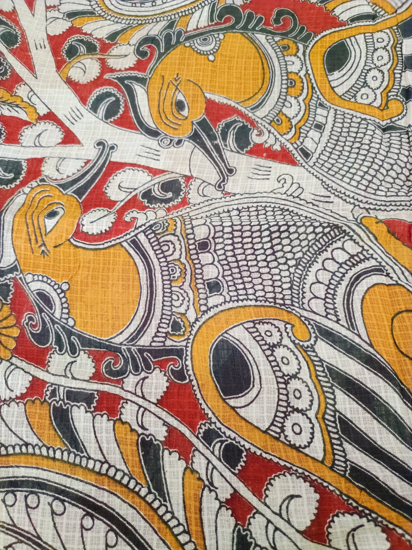 उर्वशी - Pure Kota Handloom Cotton Handcrafted Kalamkari Saree