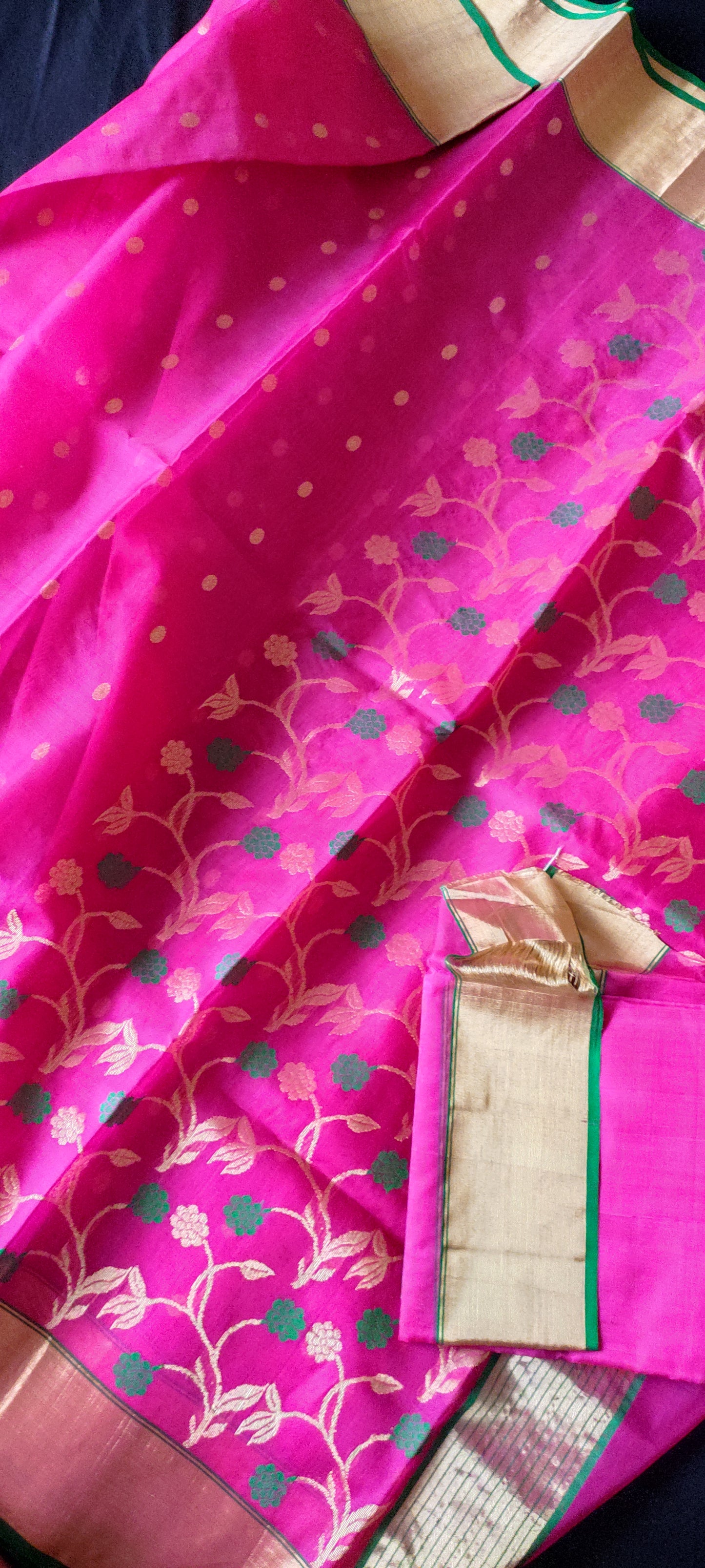 Pure Katan Chanderi Silk Saree