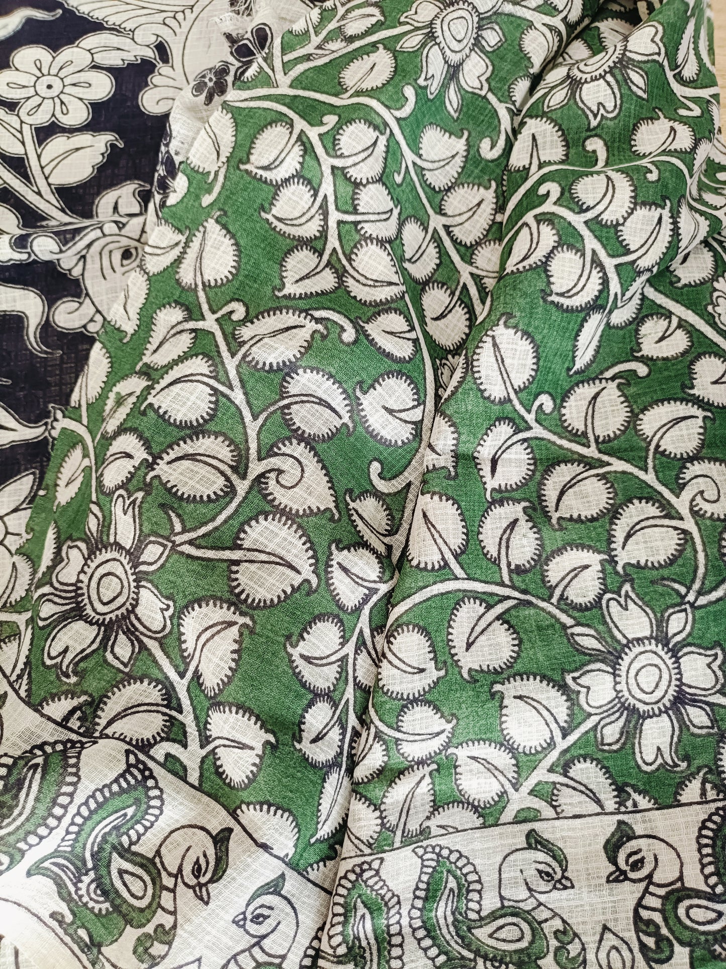 पार्वती - Pure Kota Handloom Cotton Handcrafted Kalamkari Saree