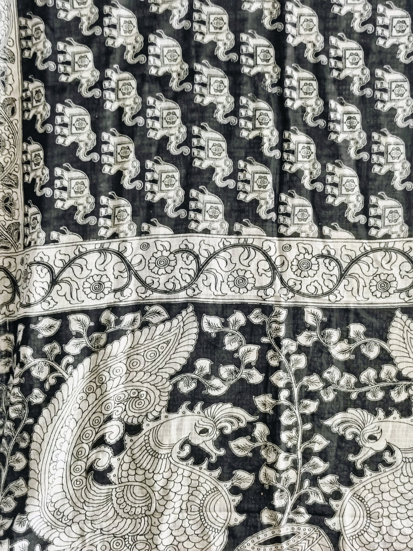 लोपामुद्रा - Pure Kota Handloom Cotton Handcrafted Kalamkari Saree
