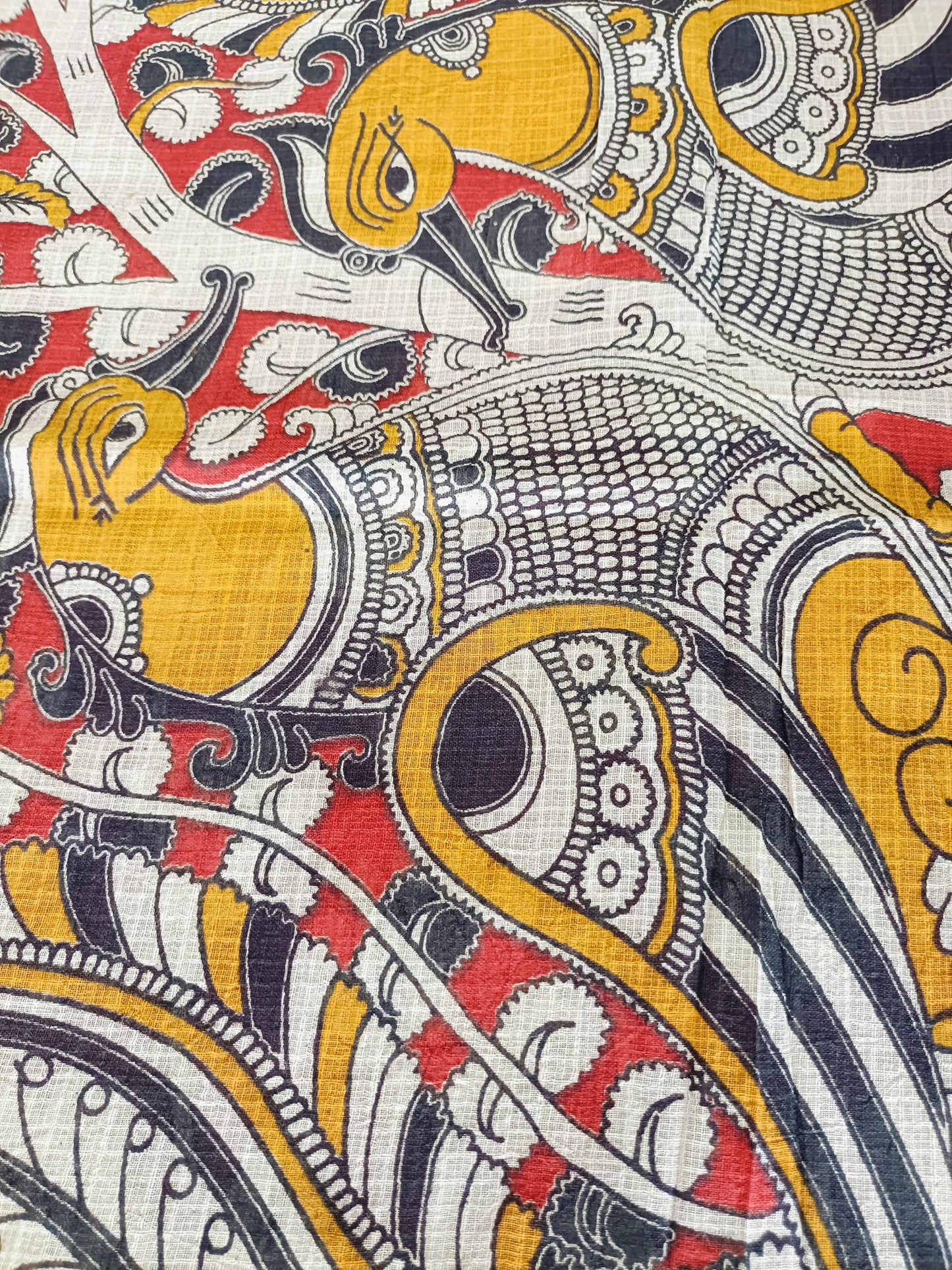 मेनका - Pure Kota Handloom Cotton Handcrafted Kalamkari Saree