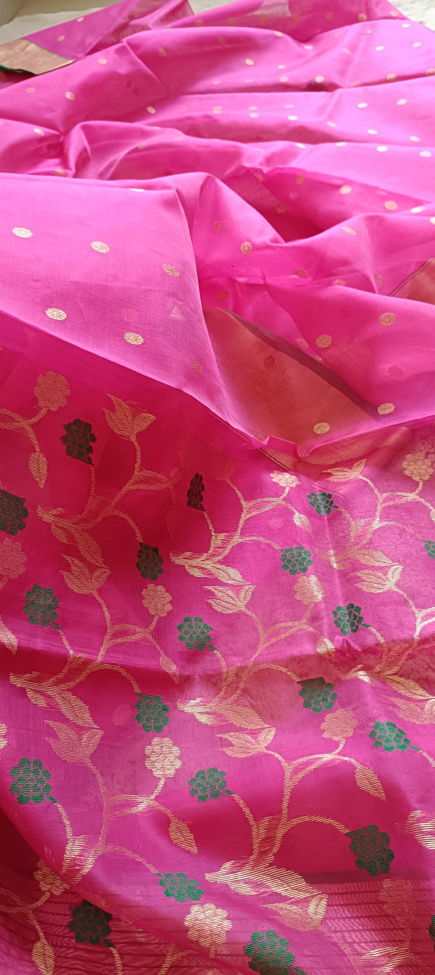 Pure Katan Chanderi Silk Saree