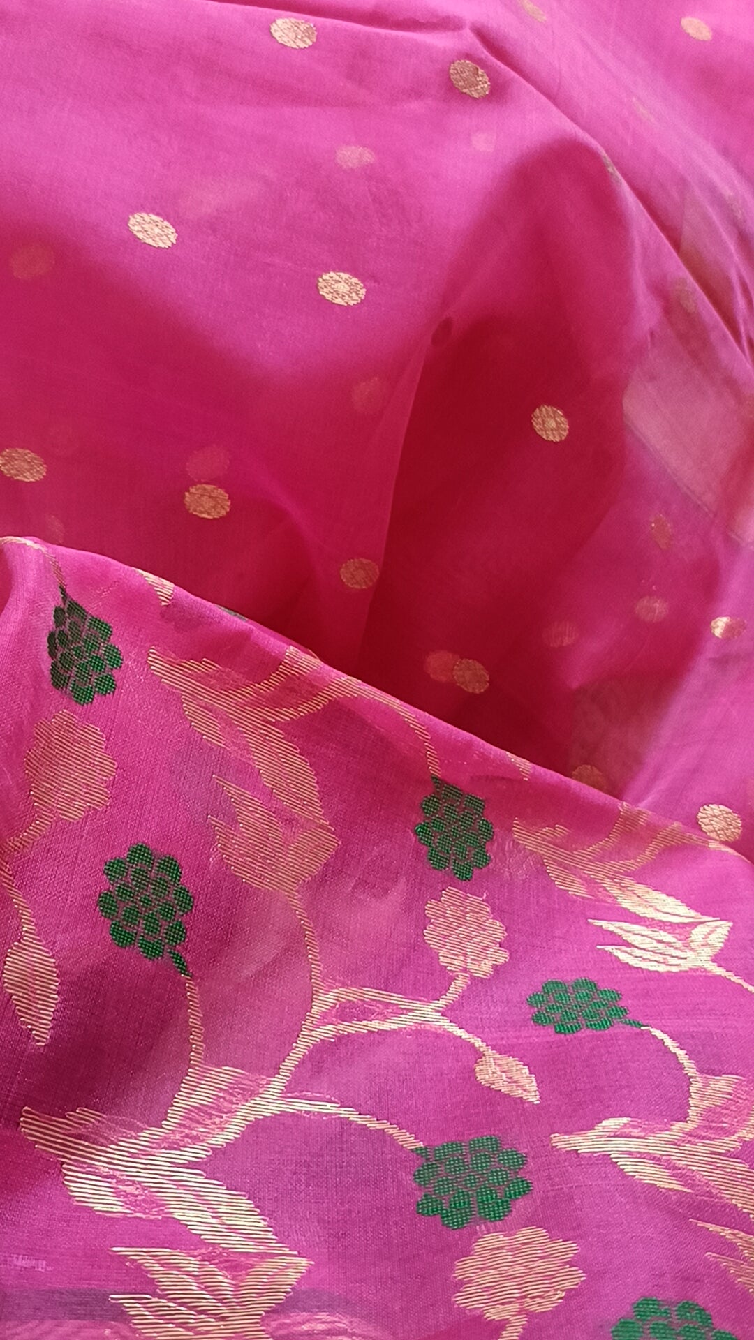 Pure Katan Chanderi Silk Saree