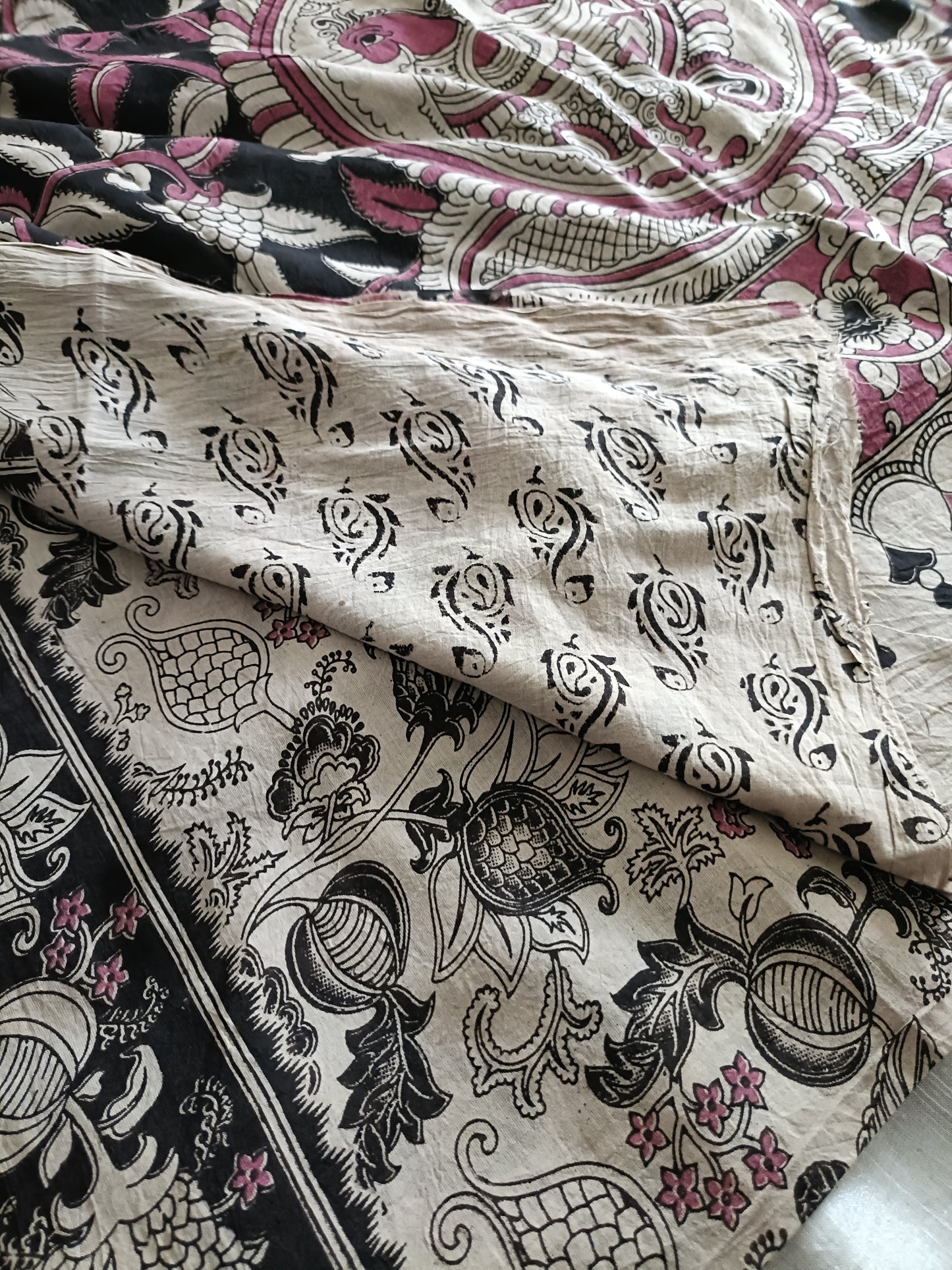 Handmade Kalamkari Mul Cotton Sarees