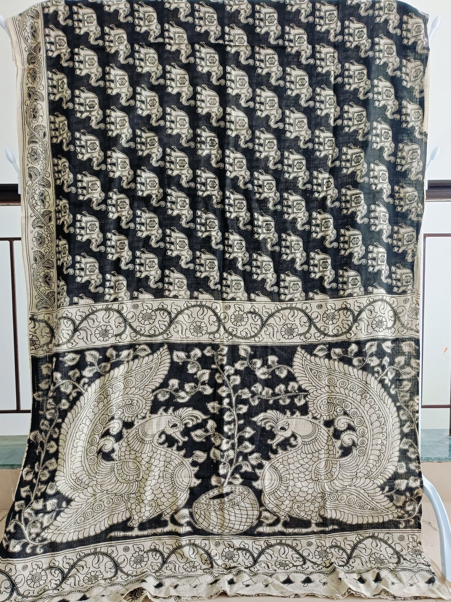 लोपामुद्रा - Pure Kota Handloom Cotton Handcrafted Kalamkari Saree