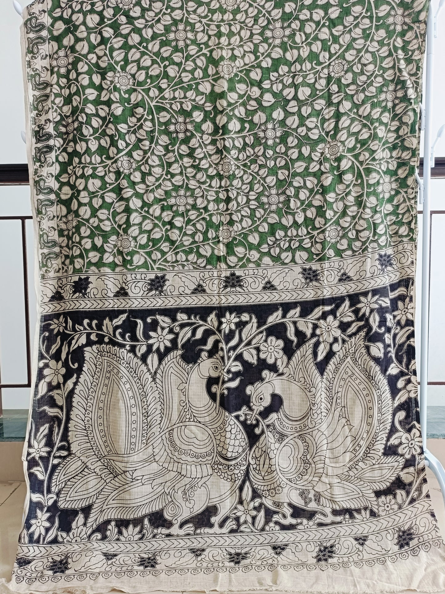पार्वती - Pure Kota Handloom Cotton Handcrafted Kalamkari Saree
