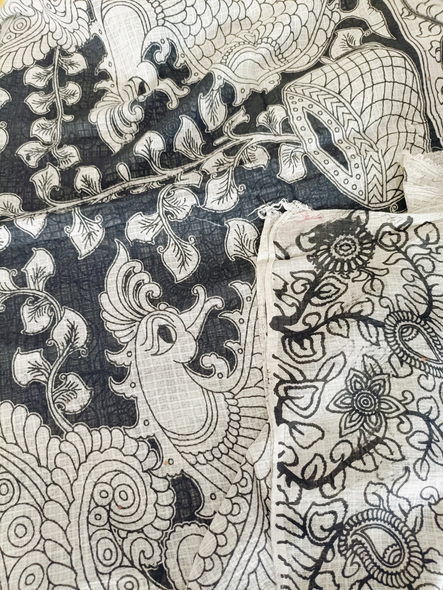 लोपामुद्रा - Pure Kota Handloom Cotton Handcrafted Kalamkari Saree