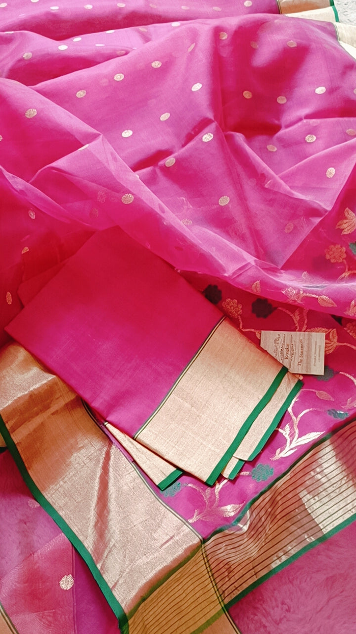 Pure Katan Chanderi Silk Saree