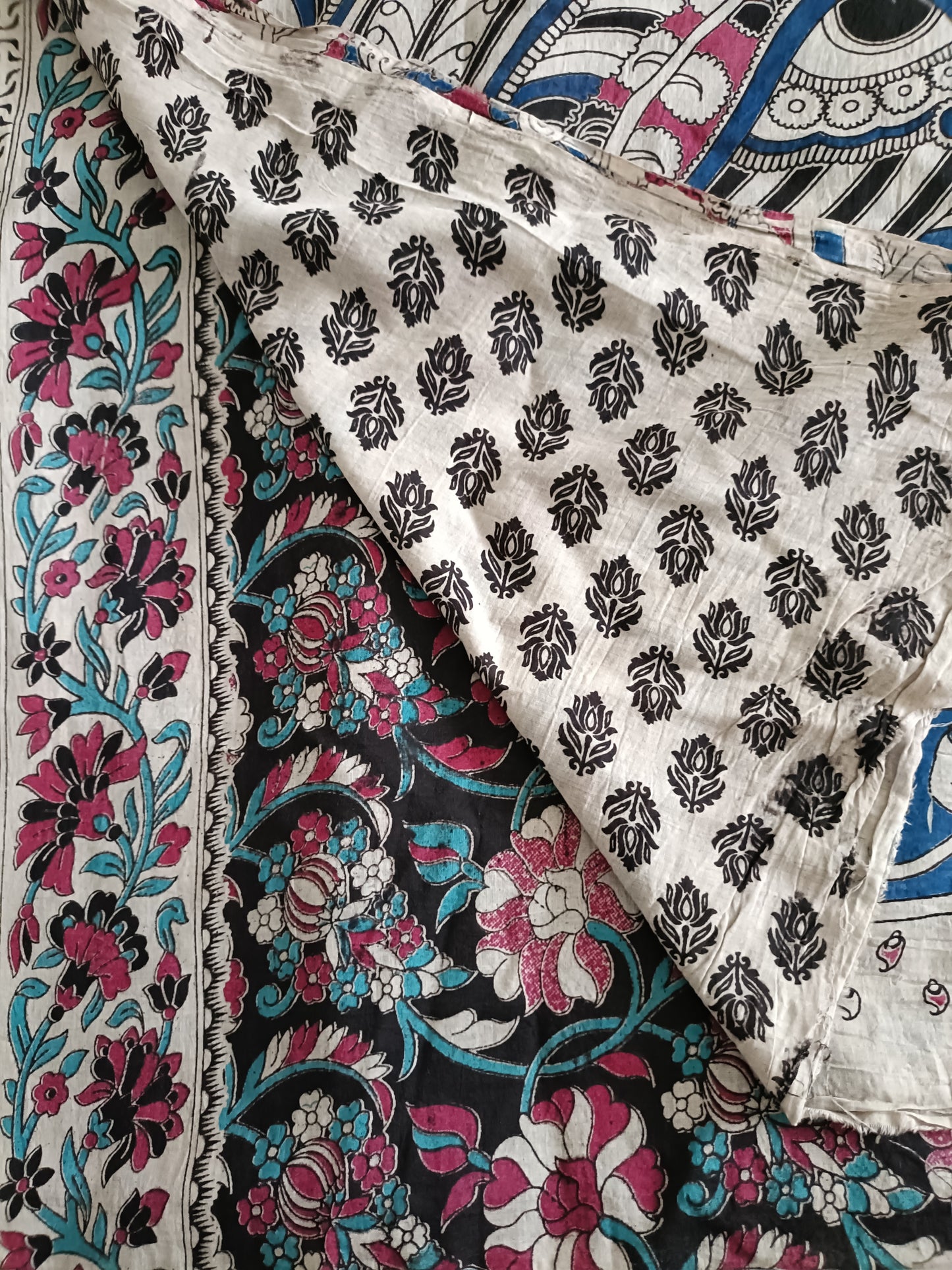 Handmade Kalamkari Mul Cotton Sarees