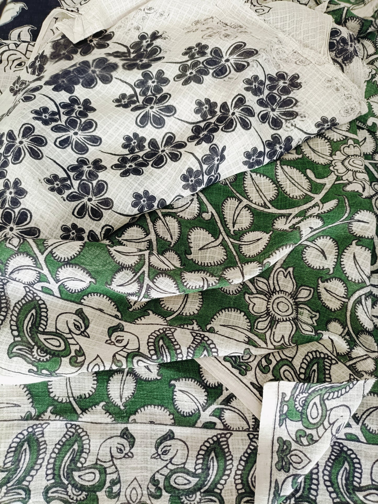 पार्वती - Pure Kota Handloom Cotton Handcrafted Kalamkari Saree