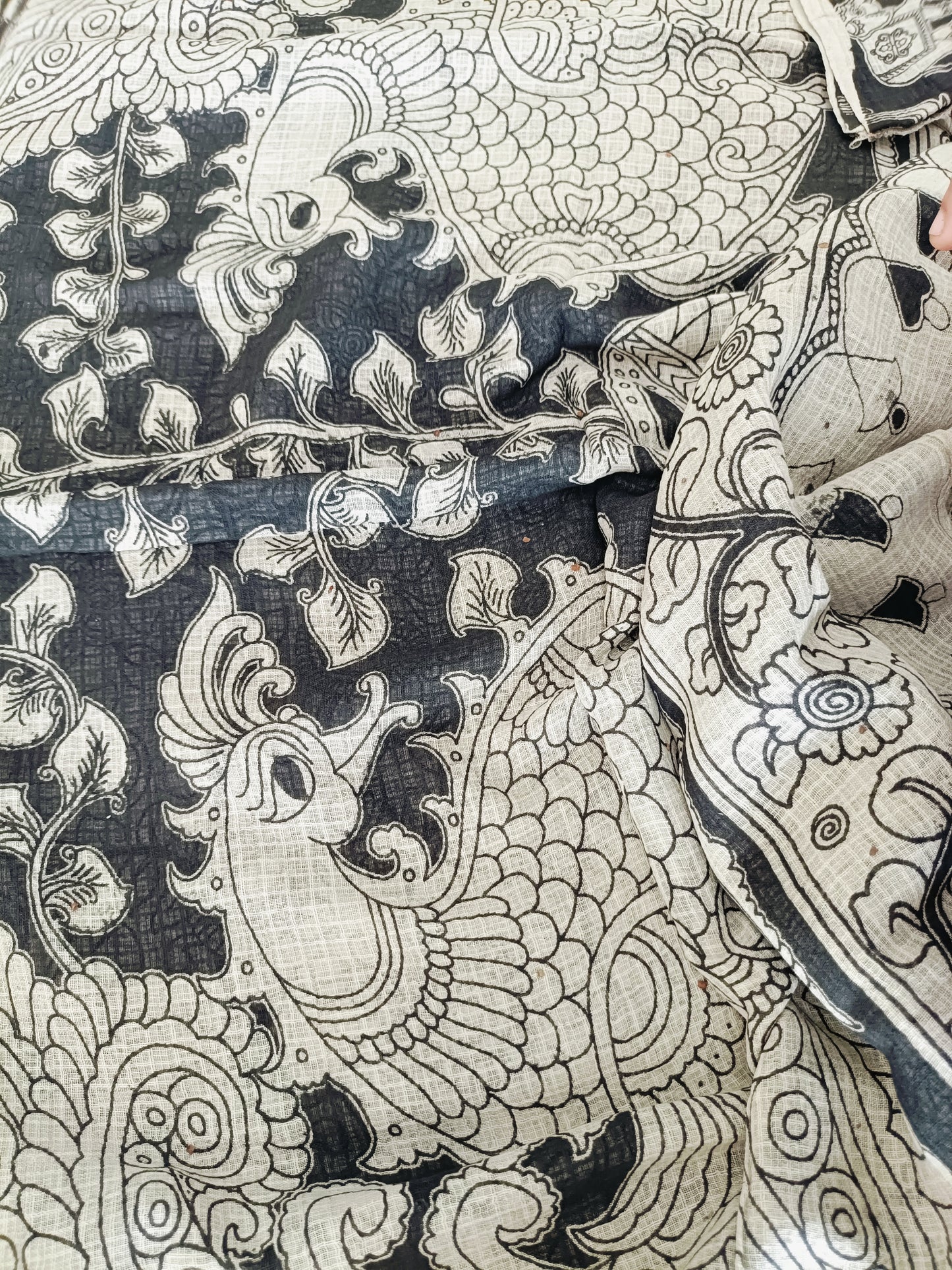 लोपामुद्रा - Pure Kota Handloom Cotton Handcrafted Kalamkari Saree