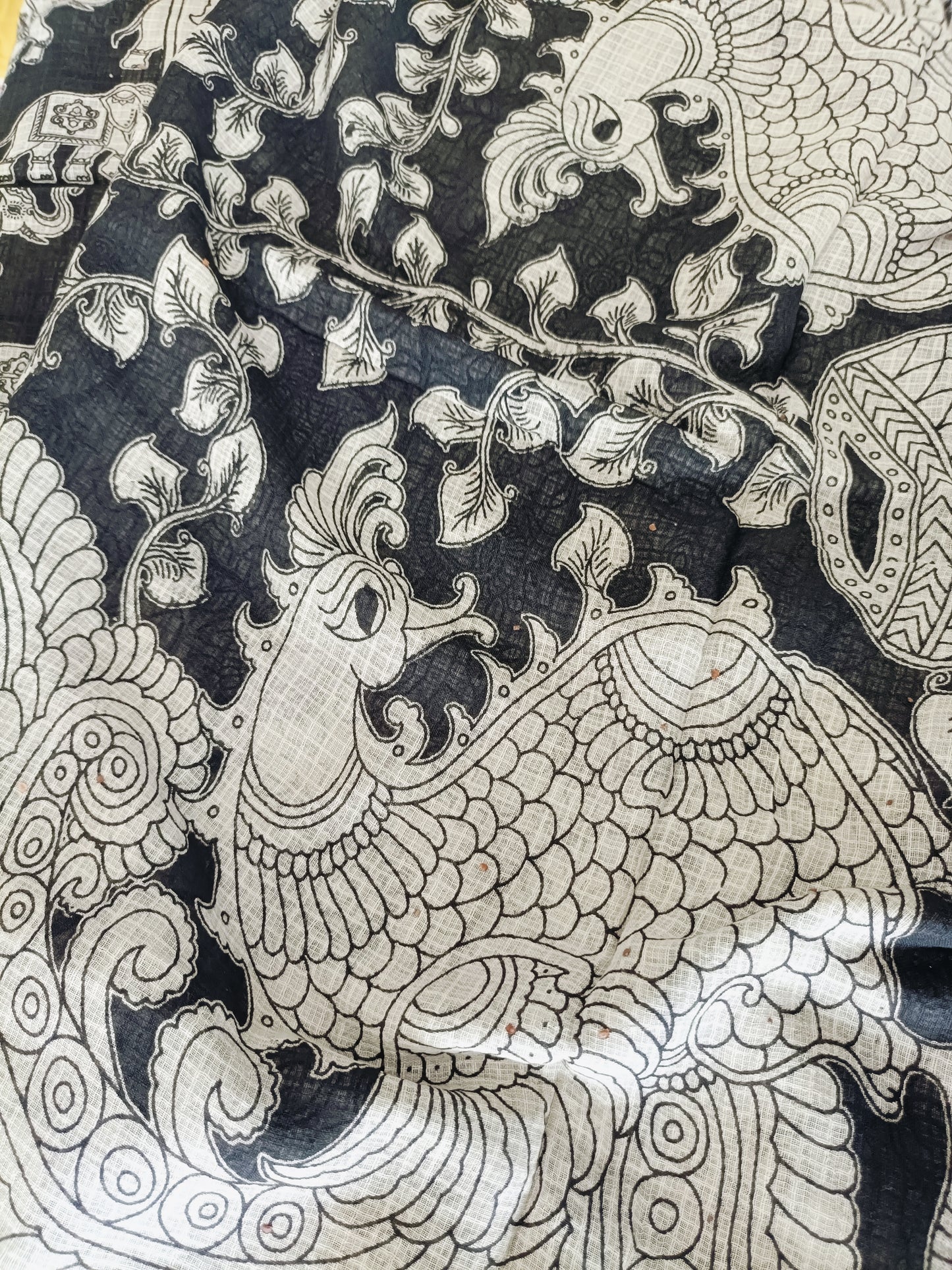 लोपामुद्रा - Pure Kota Handloom Cotton Handcrafted Kalamkari Saree