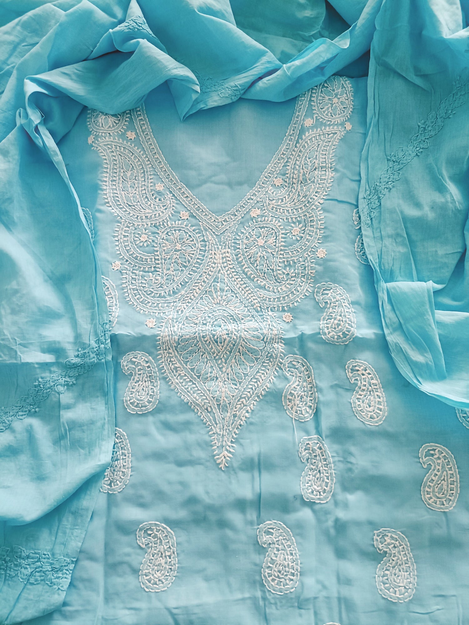 Chikankari Cotton Full Apparel Set