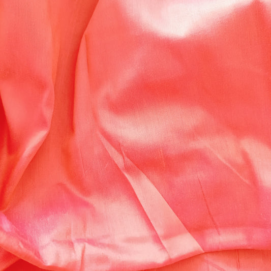 दर्पणा - Premium Carrot Color Cotton Silk Fabric - Fabric | Tags: Cotton Silk Textile