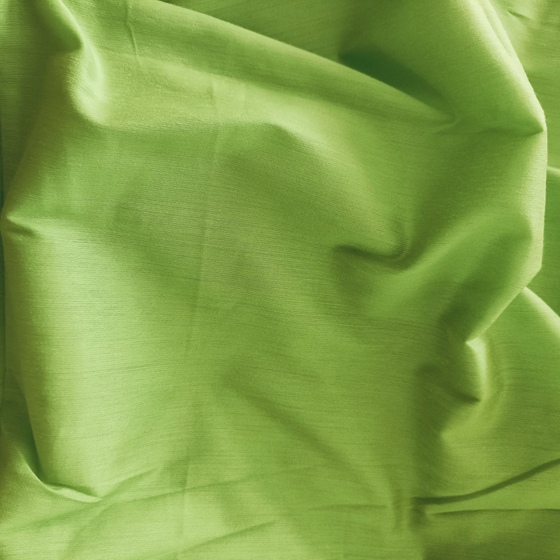 शारदा - Premium Grass Green Cotton Silk Fabric - Fabric | Tags: Cotton Silk Textile