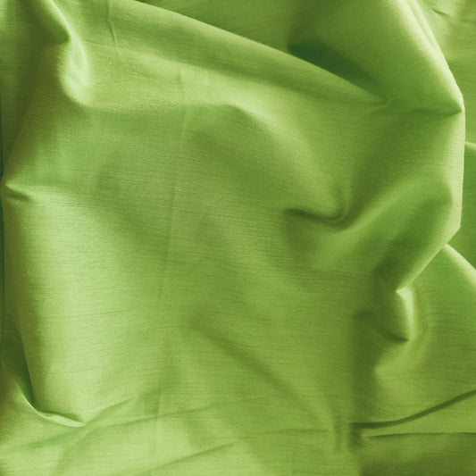 शारदा - Premium Grass Green Cotton Silk Fabric - Fabric | Tags: Cotton Silk Textile