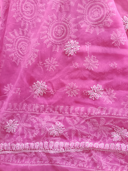 Soft Georgette Chikankari Saree