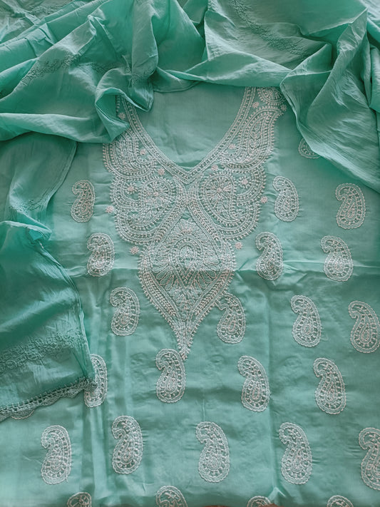 Handcrafted Chikankari Full Apparel Suit set