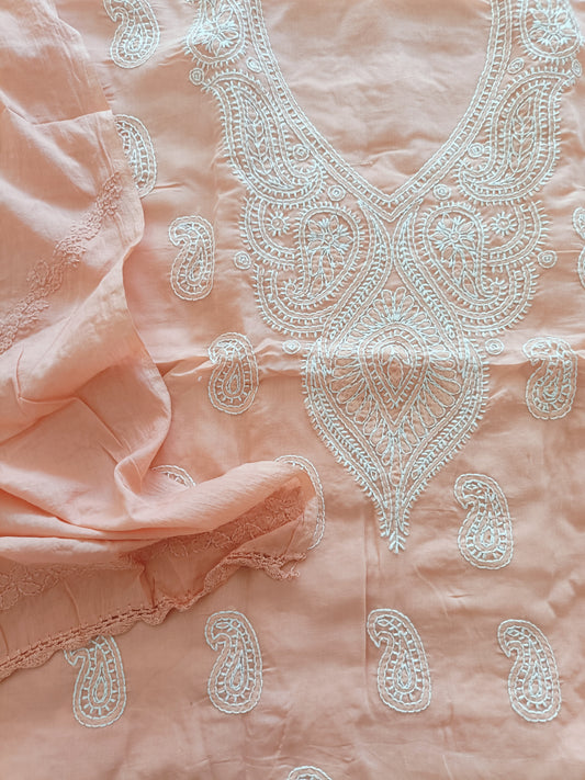 Handcrafted Chikankari Full Apparel Suit set