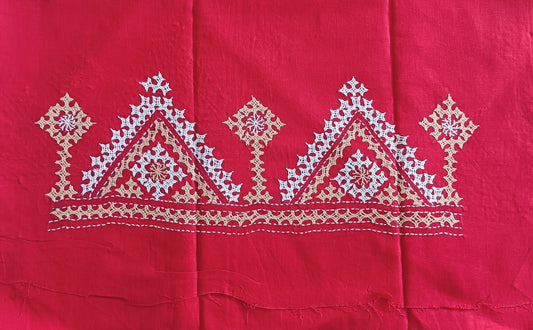 सिंदूरवर्णा  - Pure Cotton Kutchi Cotton Fabric Blouse - Fabric | Tags: Kutchi Cotton Fabric Blouse
