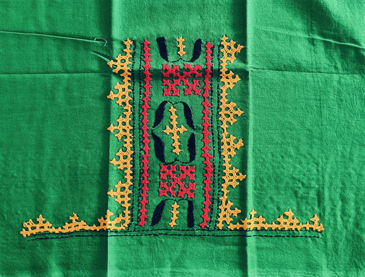 नीलकांती हरियाली - Pure Cotton Kutchi Cotton Fabric Blouse - Fabric | Tags: Kutchi Cotton Fabric Blouse