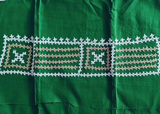 अशोक हरित - Pure Cotton Kutchi Cotton Fabric Blouse - Fabric | Tags: Kutchi Cotton Fabric Blouse
