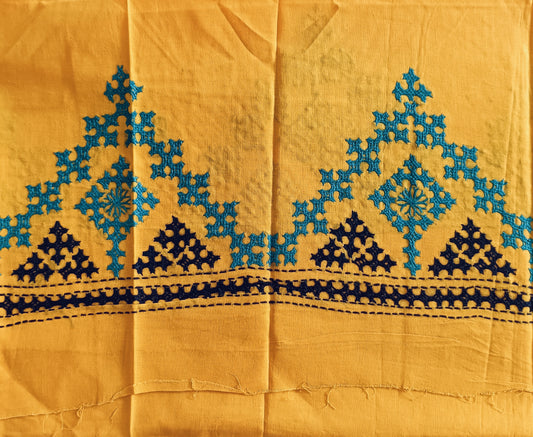 चंपकमंजीरी - Pure Cotton Kutchi Cotton Fabric Blouse - Fabric | Tags: Kutchi Cotton Fabric Blouse