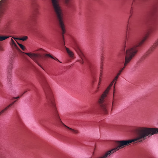 Premium Deep Maroon Cotton Silk Fabric - Fabric | Tags: Cotton Silk Textile